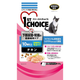 ファーストチョイス 下部尿路・腎臓の健康維持ケア 10歳以上 毛玉ケア チキン 530g