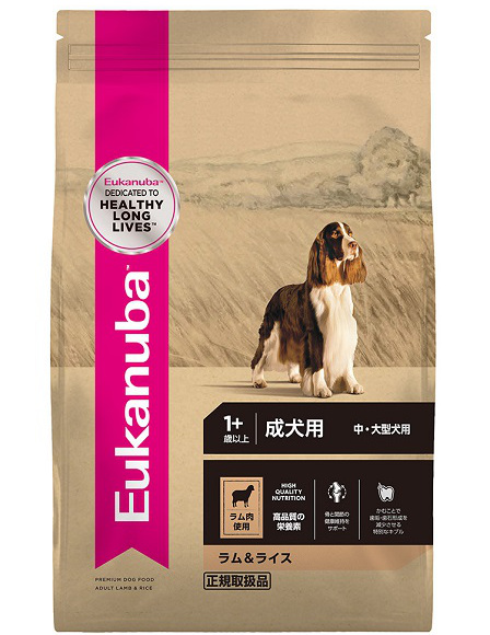 ユーカヌバ ラム&ライス 1歳以上 成犬用 中・大型犬用2.7kg