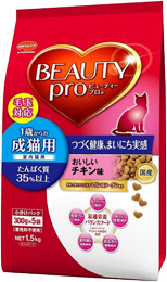 日本ペットフード ビューティープロ 成猫用 チキン味 1.5kg