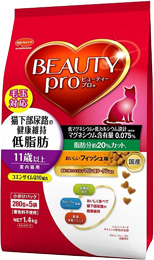 日本ペットフード ビューティープロ 猫下路尿路の健康維持 低脂肪 11歳以上 1.4kg