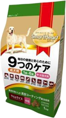 スマートハートゴールド 犬用 9つのケア ラム&ライス 中粒 1kg×12袋