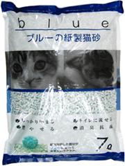 KPG ブルーの紙製猫砂 7L