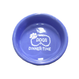 さかきばら 犬用陶器製食器 ブルー L